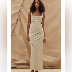 Paris Georgia Raf draped maxi dress. med. flattering!!  worn 1x on my honeymoon!